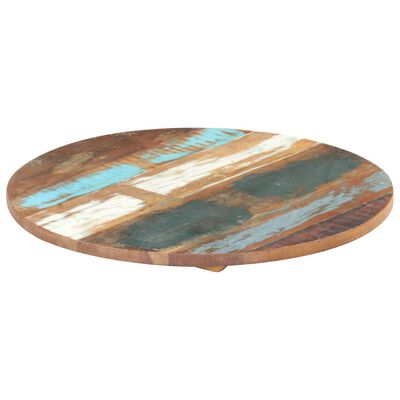 vidaXL Tablero de mesa redonda 40 cm 25-27 mm madera maciza reciclada