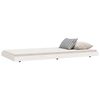 vidaXL Estructura de cama sin colch&oacute;n madera maciza blanca 75x190 cm