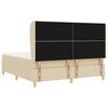 vidaXL Cama con Somier y Colch&oacute;n Gris Oscuro 90x190 cm de Tela Crema