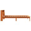 vidaXL Cama con estanter&iacute;a sin colch&oacute;n madera maciza marr&oacute;n 90x190 cm