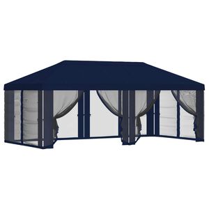 vidaXL Funda de Gazebo con Paredes Laterales 6 x 3 m Azul Poli&eacute;ster