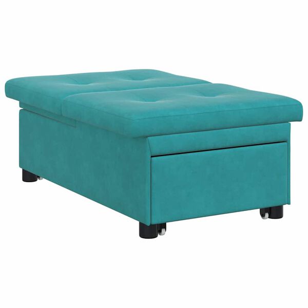 vidaXL Sof&aacute; cama Tuquesa 194 x 67 x 82 cm Terciopelo