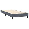 vidaXL Cama box spring con colch&oacute;n terciopelo gris oscuro 80x220 cm