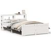vidaXL Estructura de cama con cabecero sin colch&oacute;n blanco 120x200 cm