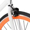 vidaXL Bicicleta de pi&ntilde;&oacute;n fijo blanco y naranja 700c 51 cm