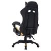 vidaXL Silla gaming con luces LED RGB cuero sintético dorado y negro
