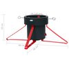 vidaXL Soporte para &aacute;rbol de Navidad verde y rojo 46x46x19 cm