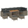 vidaXL Conjunto de sof&aacute;s de jard&iacute;n 10 uds. Gris rat&aacute;n sint&eacute;tico