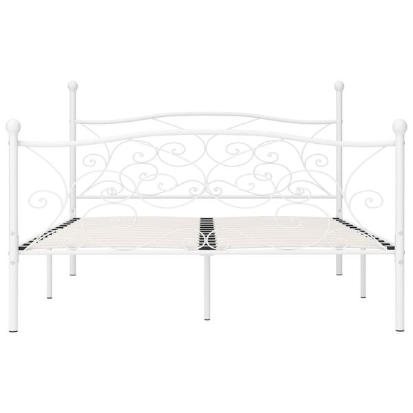 vidaXL Estructura cama con somier sin colchón metal blanco 200x200 cm
