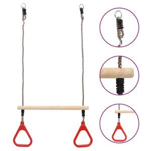 vidaXL Columpio trapecio con anillas
