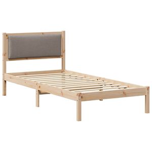 vidaXL Estructura de cama Taup&eacute; 90 x 200 cm Madera de pino macizo