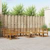 vidaXL Conjunto de sof&aacute;s de exterior 11 pcs Natural