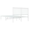 vidaXL Estructura cama sin colch&oacute;n con cabecero metal blanco 120x200cm
