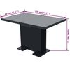 vidaXL Mesa de comedor extensible negra con brillo