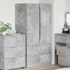vidaXL Gabinete de Ba&ntilde;o con caj&oacute;n Gris Concreto 79,5 x 49 x 156 cm