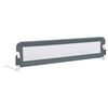 vidaXL Barandilla de seguridad cama de ni&ntilde;o poli&eacute;ster gris 180x42cm