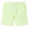 vidaXL Pantal&oacute;n corto infantil con cord&oacute;n amarillo ne&oacute;n 140