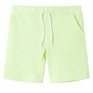 vidaXL Pantal&oacute;n corto infantil con cord&oacute;n amarillo ne&oacute;n 140