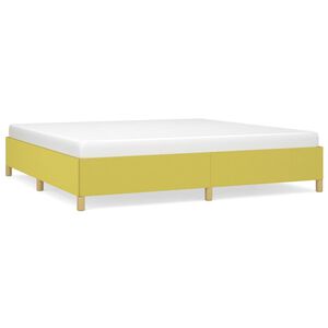 vidaXL Estructura de cama sin colch&oacute;n tela verde 200x200 cm