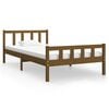 vidaXL Estructura cama sin colch&oacute;n madera maciza marr&oacute;n miel 100x200cm