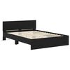 vidaXL Estructura de cama con cabecera Roble Negro 160 x 200 cm