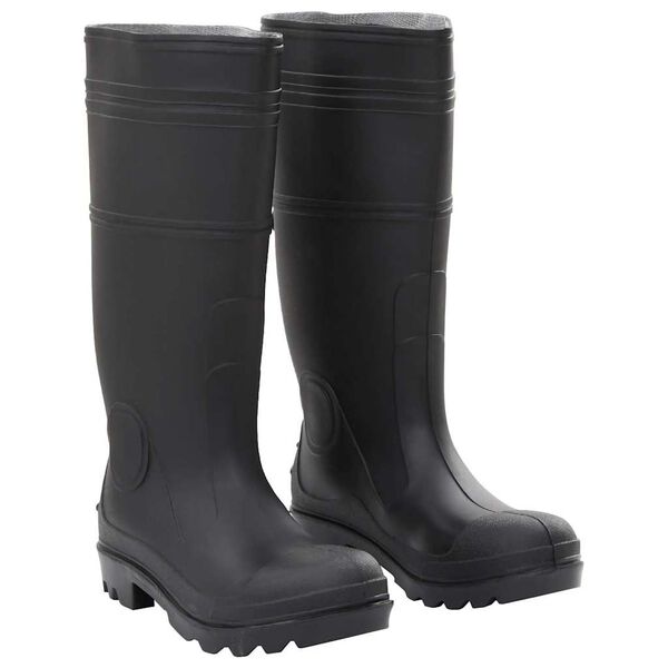 vidaXL Botas de agua negro n&uacute;mero 38 PVC