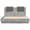 vidaXL Cama con cabecero madera de ingenier&iacute;a gris hormig&oacute;n 120x190 cm