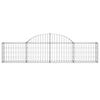vidaXL Cestas de gaviones 30 uds forma de arco hierro 200x30x40/60 cm