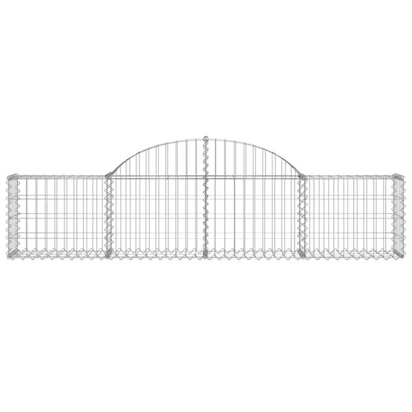 vidaXL Cestas de gaviones 30 uds forma de arco hierro 200x30x40/60 cm