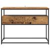 vidaXL Mesa Consola con caj&oacute;n Madera envejecida 100 x 40 x 75 cm