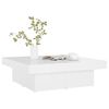 vidaXL Mesa de centro madera contrachapada blanco brillante 90x90x28cm
