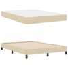 vidaXL Cama tipo Box Spring con colch&oacute;n Crema 140 x 190 cm tela