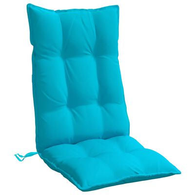 vidaXL Cojines para silla con respaldo alto 2 uds tela Oxford turquesa