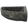 vidaXL Lavabo Gris (30-37) x (30-37) x 12 cm Piedra del R&iacute;o