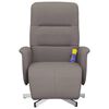 vidaXL Sill&oacute;n reclinable de masaje con reposapi&eacute;s tela gris taupe