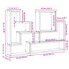 vidaXL Estanter&iacute;a de pared madera ingenier&iacute;a roble ahumado 96x12x64 cm