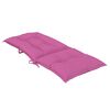 vidaXL Coj&iacute;n silla de jard&iacute;n respaldo alto 2 uds tela rosa 120x50x7 cm