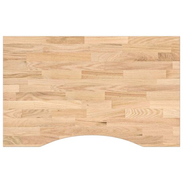 vidaXL Tablero escritorio rectangular madera maciza roble sin tratar