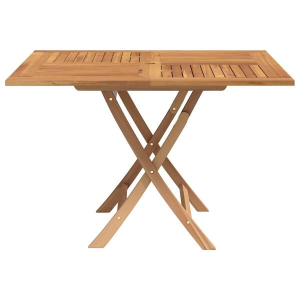 vidaXL Mesa de jard&iacute;n plegable madera maciza de teca 110x110x75 cm