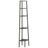 vidaXL Estanter&iacute;a de esquina de 5 niveles negra 45,5x31,5x180 cm