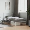 vidaXL Estructura cama sin colch&oacute;n con cabecero metal blanco 90x190 cm