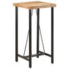 vidaXL Mesa alta de hierro y madera maciza de mango 55x55x107 cm