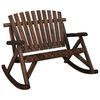 vidaXL Banco mecedora de jard&iacute;n de 2 plazas madera abeto 123x96x102 cm