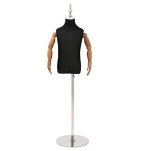 vidaXL Maniqu&iacute; Ajustable de 120-150 cm con Base Unisex PP Negro