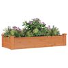 vidaXL Jardinera arriate forro madera maciza abeto marrón 120x45x25 cm
