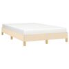 vidaXL Estructura de cama sin colch&oacute;n tela crema 120x190 cm