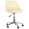 vidaXL Sillas de comedor giratorias 2 unidades cuero sint&eacute;tico crema