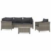 vidaXL Set de muebles de jardín 6 pzas y cojines ratán sintético gris