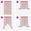 vidaXL Cortinas de tiras 2 uds. color rosa 100x250 cm