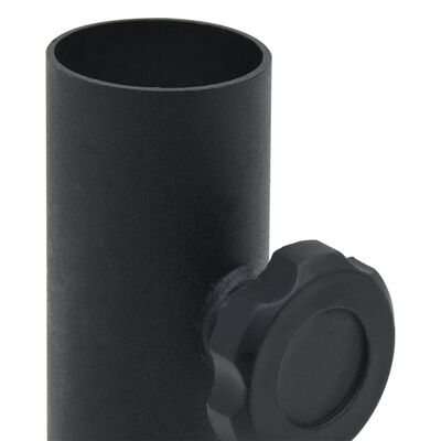 vidaXL Base de sombrilla para mástil de Ø32/34/38 mm acero negro mate